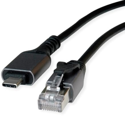 VALUE USB 3.2 Gen 2 Typ C zu Gigabit Ethernet Konverterkabel, schwarz, 1,5 m
