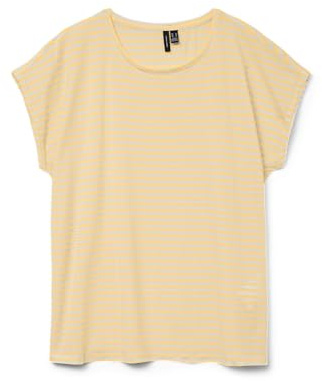 VERO MODA Vmava Ss Top Stripe JRS Noos