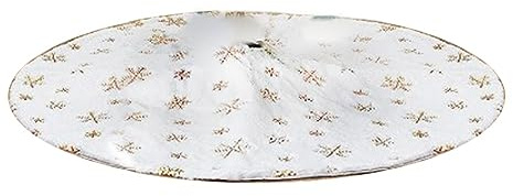 Fegtrtyoa 90cm Christmas Tree Skirt Faux Fur Carpet Snowflake White Plush Mat For New Year Decor Apron Ornament