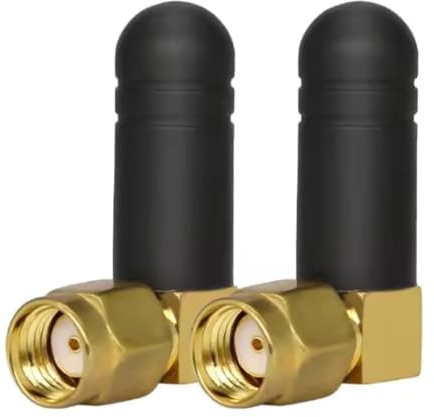 2 Pack | Mini WLAN Antenne mit RP-SMA Stecker | Dualband 5,8GHz / 2,4GHz 3dBi Omnidirektionale Externe Antenne | Signalverstärker Antenne für Router, FPV Drohne, Drahtlose Kamera, Motherboard