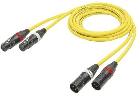 Sommer Cable EPU2-0050 - Paire de câbles phono XLR NF - 50 cm - Câble de référence OFC Epilogue avec fiche Neutrik 0,5 m