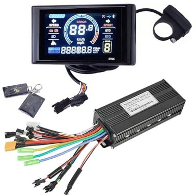 Kunray Kit controller brushless 36 V 48 V 750 W 1000 W 30 A Ebike Controller 3 modalità onda sinusoidale DC Controller con funzione NFC Display LCD a colori E Scooter Controller per sensore Hall or