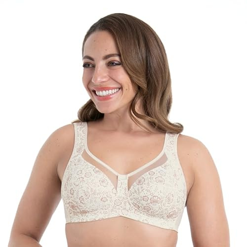Anita Clara Art Komfort-BH – BH ohne Bügel mit dreigeteilten Cups, Komfortträgern & Dekolleté-Blenden
