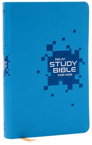 NKJV Study Bible for Kids, Blue Leathersoft: The Premier Study Bible for Children (Ages 7-12)