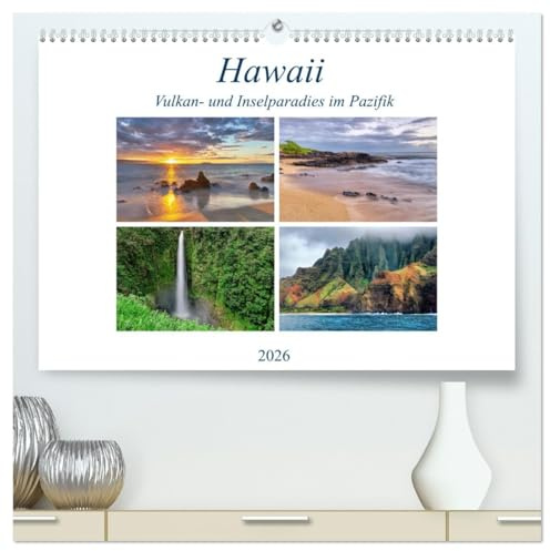 Hawaii - Vulkan- und Inselparadies im Pazifik (hochwertiger Premium Wandkalender 2026 DIN A2 quer), Kunstdruck in Hochglanz: Bilderreise über die ... Maui, Oahu und Big Island (CALVENDO Orte)