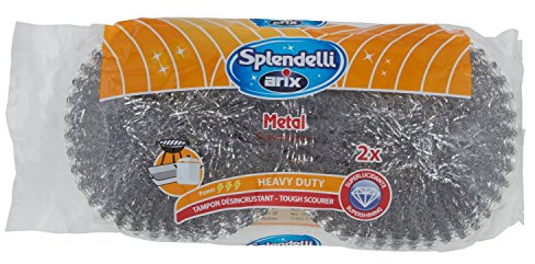 Arix – splendelli – à récurer de laine d'acier extra fort – 2 unités – [Lot de 25]