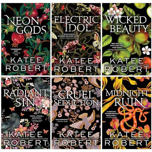 Katee Robert Dark Olympus Series 6 Books Set (Neon Gods, Electric Idol, Wicked Beauty, Radiant Sin, Cruel Seduction, Midnight Ruin)