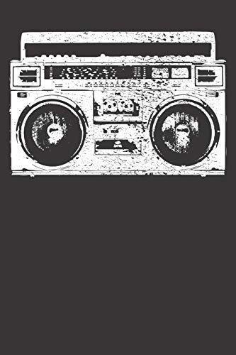 Notebook: 90's Old School Hip Hop Radio Ghetto Blaster Vintage College Ruled 6x9 120 Pages