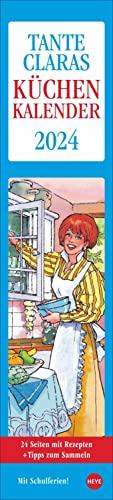 Tante Clara Küche Langplaner 2024. Praktischer Wandkalender mit Küchen-Tipps und abtrennbaren Rezepten. Langer 14-Tages-Kalender 2024. Terminplaner für die Küche. 11 x 49 cm.