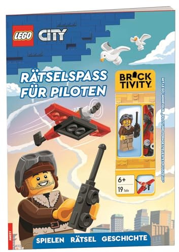 LEGO® City - Rätselspaß für Piloten: mit Minifigur Pilot und ferngesteuertes Flugzeug