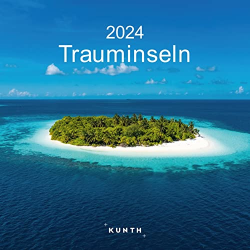 Trauminseln - KUNTH Broschurkalender 2024: Charmanter Wandkalender, aufgeklappt 30 x 60 cm, mit farbenprächtigen Fotografien und Monatskalendarium für Notizen