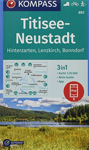 KOMPASS Wanderkarte Titisee-Neustadt: 3in1 Wanderkarte 1:25000 mit Aktiv Guide inklusive Karte zur offline Verwendung in der KOMPASS-App. Fahrradfahren. Langlaufen. (KOMPASS-Wanderkarten, Band 893)