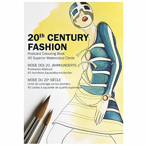 20th Century Fashion: Postcard Colouring Book / Postkarten - Malbuch