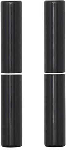 ANUBA ornamentali manicotto rotondo manicotto a clip per 3 cerniera della porta DIM SFS porta Band Ø 15 mm | Nero | Plastica Cerniera del manicotto
