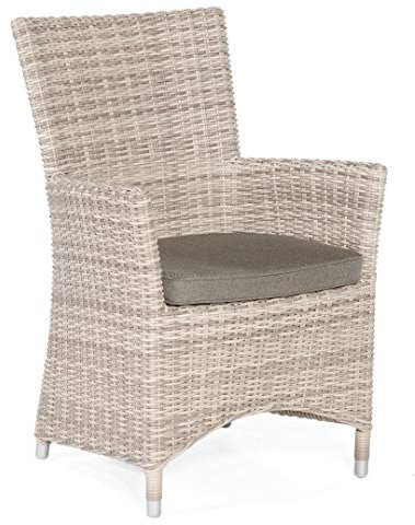 Sonnenpartner Gartenstuhl Sessel Modell Ikarus Farbe White-Coral inkl. Kissen