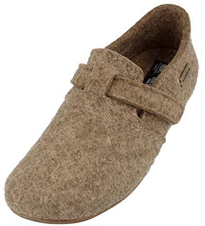 HAFLINGER Everest Focus Filzpantoffel Hausschuh mit verstellbarem Riemen