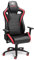 MERONCOURT Gaming Chair, Faux Leather, Black, Regular