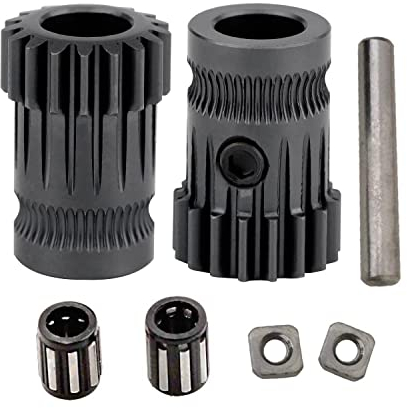 POLISI3D Extruder für 3D-Drucker, gehärteter Stahl, MK3-Antriebsgetriebe, Doppelzahnrad-Set, DriveGears Extrusionsrad kompatibel mit Upgrade Prusa i3 MK2/MK2S/MK2.5 MK3S 3D-Drucker