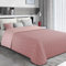 MAXIME MAISON - Couvre Lit 1 Personne (100 GR/mq) Dessus de Lit 1 Personne (215x265), Couverture Lit 1 Personne, Dessus de Lits et Couvre-Lits, Jeté de Lit Double Face (Cipria/Rose Clair)