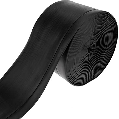 PrimeMatik - Selbstklebende Flexible Sockelleiste 70 x 20 mm. Länge 5 m schwarz