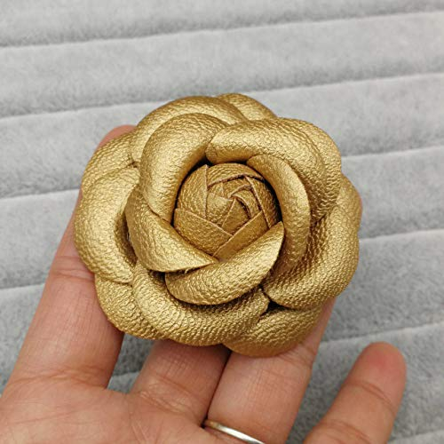 PRAK Broschen & Anstecknadeln Für Damen,Luxus Große Broschen Für Frau Schals Schnalle Pin Stoff Kunst Stoff Blume Brosche Mode Kleidung Schmuck Accessoires Mädchen Geschenke, G, Pu