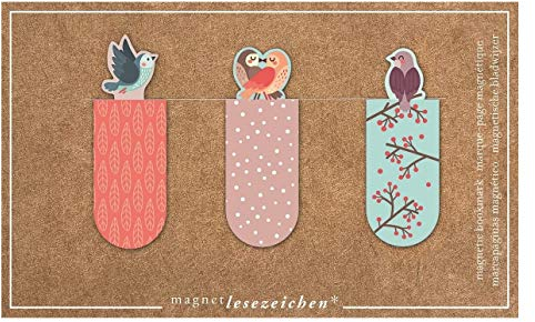 Moses lesezeichen magnetische Vögel junior 2 x 5,5 cm 3 Stück
