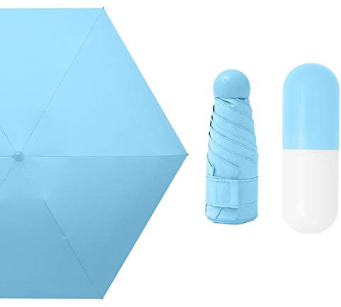 DJMJHG Pure Colour Pill Kapsel Regenschirm für Frauen Männer Mini Pocket Parasol Fold Rainy Anti-UV Kleine Regenschirme Geschenke 1