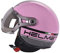 Casque De Moto Vintage À Visage Ouvert Casque De Moto Jet Crash Casque Léger De Sécurité Électrique Casque Motard ECE Retro Avec Visière Casque Pilote Scooter Pour Hommes Et Femmes,Rose,M