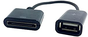 bzcemind Station d'accueil 30 broches femelle vers USB 2.0 femelle 15 cm, câble de charge de données court 30P noir et blanc, noir