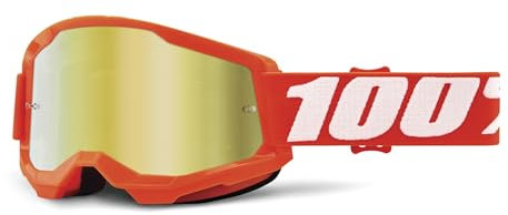 100% MÁSCARAS STRATA 2 Goggle Lens Brille, Erwachsene, Unisex, Orange/Gold (Orange), Einheitsgröße