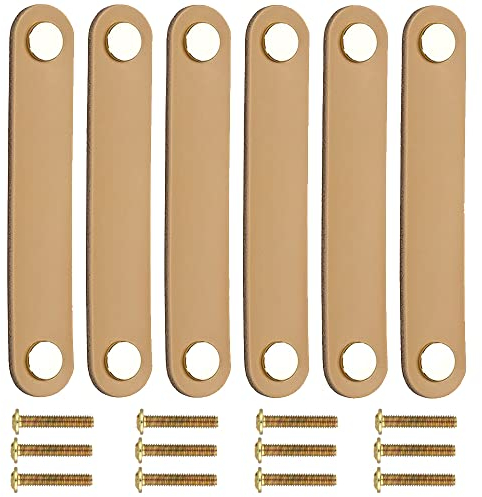 6 Stück Möbel Ledergriff, Schublade Ledergriff, Ziergriff Aus Leder, Modernen Möbel Ledergriff, Geeignet für Küchen, Schlafzimmer, Schränke, Kleiderschränke, Schubladen und Türen Usw