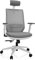 hjh OFFICE 820028 Bürostuhl ergonomisch PROFONDO PRO W Drehstuhl mit Verstellbarer Lordosenstütze, Stoff/Netz Grau