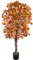 Ginkgo Ginkgobaum Kunstpflanze Kunstbaum Künstliche Pflanze mit Echtholz braune Blätter 180cm Decovego
