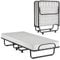 Giantex Gästebett klappbar, Klappbett 80x190cm Erwachsene, Einzelbett inkl. Matratze Memory-Foam, Reisebett mit 4 Rollen, klappbares Bett Faltbett Metallbett bis 120 kg belastbar