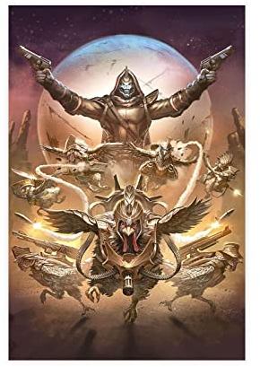 Destiny 2 Spiel 5 Leinwand-Poster, Wandkunst, Dekoration, Bild, Gemälde für Wohnzimmer, Schlafzimmer, Dekoration, Rahmen: 30 x 45 cm