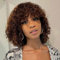 FASHION IDOL Bob Curly Echthaar-Perücken mit Pony Jerry Curl Bob Perücken Echthaar brasilianische Virgin Echthaar keine Lace Front Perücken für Frauen