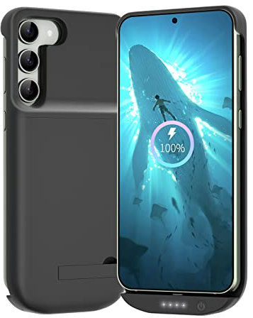 BAHOND Battery Case for Samsung Galaxy S23+ / S23 Plus, 6000mAh Rechargeable Extended Battery Charging Charger Case, Add 100% Extra Juice, Not Compatible with S23 or S23 Ultra (6.6 inch) Black