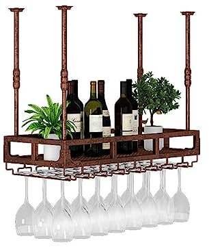RWRAPS Vitrine de Cave à vin, lumière créative de Luxe casier à vin Maison Cuisine Garde-Manger Cave à vin Organisateur présentoir pour n'importe Quel Bar Cave à vin etc.,80 * 35cm,Brass