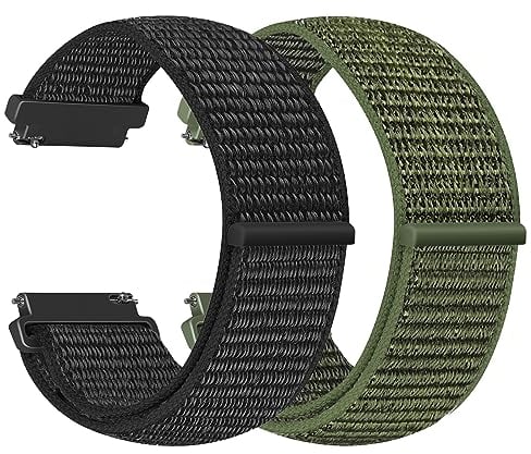 Vodtian 22mm Nylon Armband Kompatibel mit Samsung Galaxy Watch 3 45mm/Galaxy Watch 46mm/Gear S3 Classic/Frontier/Garmin Vivoactive 4, Ersatz Sport Loop Uhrenarmband für Damen Herren