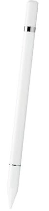 Pennino per tablet 2 in 1 con funzione di scrittura, pennino capacitivo universale per tutti i tablet/telefoni, compatibile con Apple/Huawei/Xiaomi/Samsung/Microsoft (bianco)