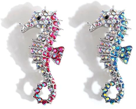 Broches Pour Vetements Femme Broche En Forme Hippocampe En Strass Pour Hommes Broche De Vie Marine Broche De Costume Pour Femmes Bijoux De Vêtements Corsage Costume