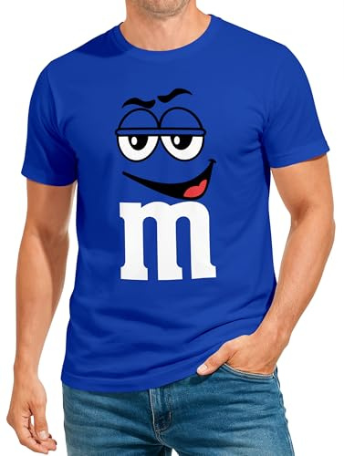 MoonWorks® Herren T-Shirt Fasching Karneval M Aufdruck Gruppenkostüm Verkleidung Last Minute Faschingskostüme Männer Funshirt
