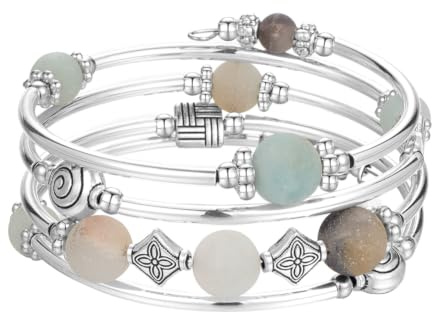 FULU AUTUMN Bracelet de Perles en Argent pour Femme-Bijoux Bohème Multicouches-Cadeau Fete Des Meres pour Maman