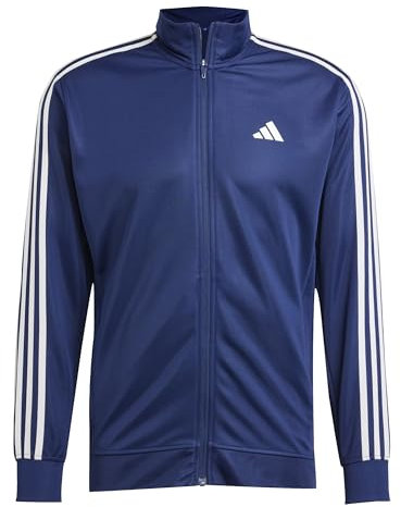 adidas Herren Train Essentials 3-Stripes Training Hooded Track Top, Dark Blue, XL