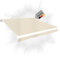 DELUKE® Markisenbespannung Markisenstoff Wasserabweisend Reißfest | Creme, für 450x350cm Rahmen | Markise mit Volant Markisen Ersatzstoff Markisentuch Sonnenschutz Markisenzubehör