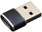 TV xStream USB to USB C Adapter Type-C Female to USB Male Converter for Fast Charging and Data Transfer - Compact Design, 480Mbps Data Speed, Black
