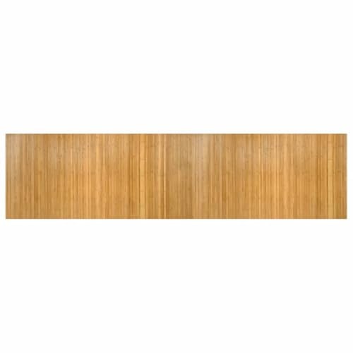 vidaXL Teppich, Bambusteppich Rechteckig, Bambusmatte rutschfest für Wohnzimmer, Läufer Küchenteppich Flurteppich, Modern, Natur 100x400cm Bambus