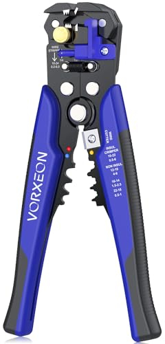 VORXEON Pinza Spelafili Automatica, Spelafili Elettricista 3 in 1, Spellacavi Elettrici per Spelatura e Taglio Cavi 0.2-6mm², per Elettricisti Professionisti, Personale di Manutenzione o Dilettanti