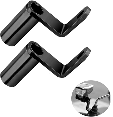 HMLFDC Motorrad-Rückspiegelhalterung Universal, Motorräder Lenkerverlängerung Halterung Taschenlampe Halterung Fahrrad für Scheinwerfer, Handy-Unterstützung, Fahrradtacho-Halterung, 2 Stück