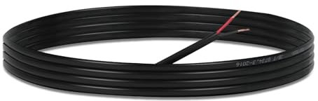 Yuanjoy 2 Adriges Schwarzes 3 Meter Kfz Kabel, 0,5 mm² Mehradrige Anhängerkabel, 12V 24V 48V Fahrzeugkabel, für Campingkabel, Wohnwagen, LKW, Industrie